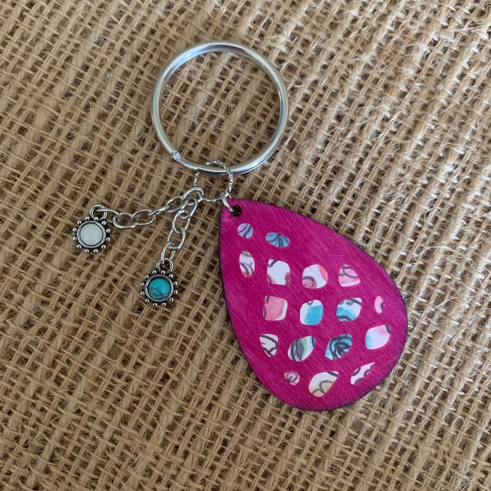 Wood keychain